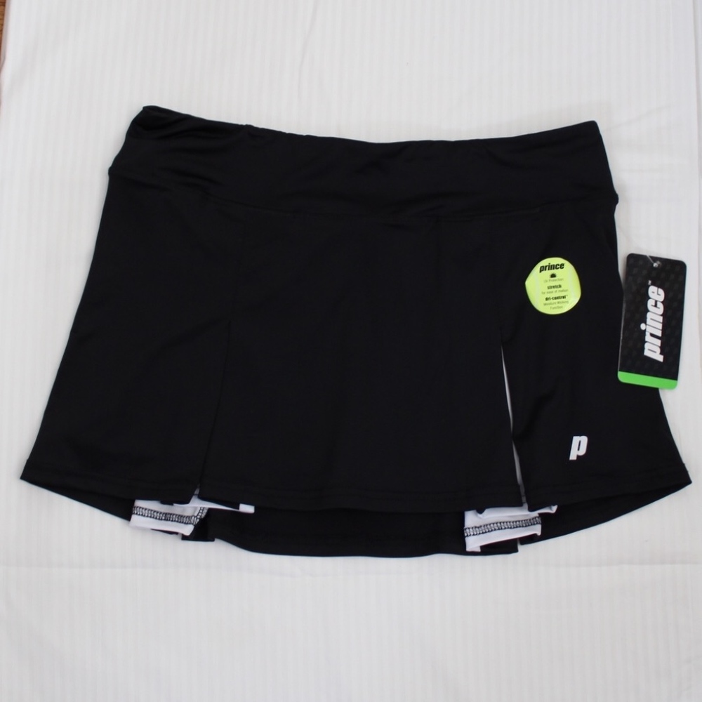 NWT Girls Black Prince Tennis Skort
